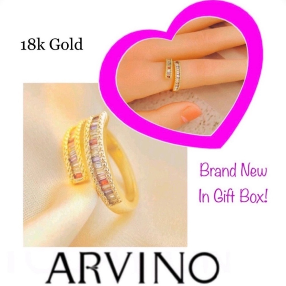 NIB Arvino Amethyst 18k Gold wrap svelte wrap ring - Picture 6 of 14